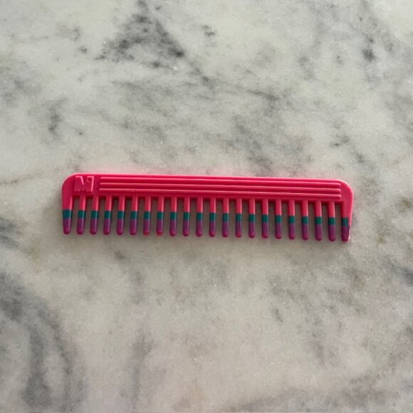 VTG 80s/90s MEBCO Pink Twice Dipped Teal & Purple Color Wide Tooth Comb - Picture 1 of 4